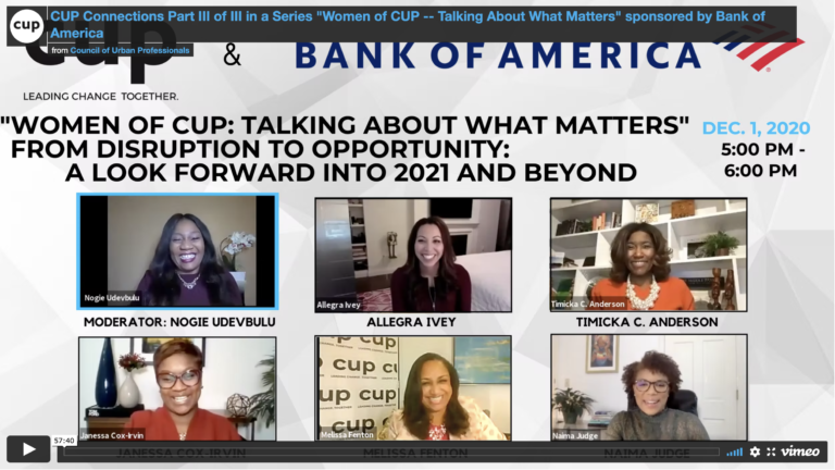 Part III – “Women of CUP — Talking About What Matters”