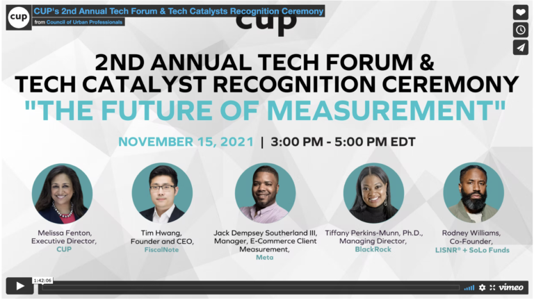 CUP’s 2nd Annual Tech Forum & Tech Catalysts Recognition Ceremony