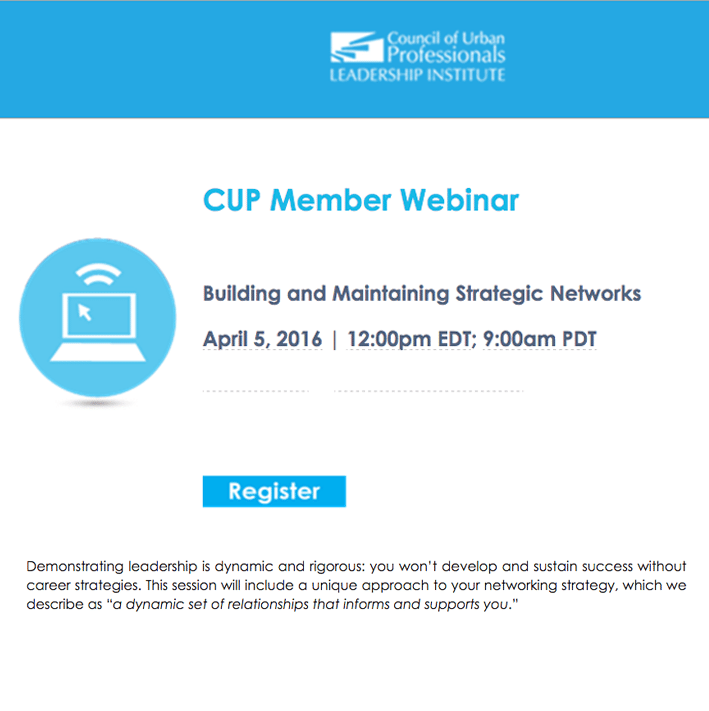 CUP Member Webinar