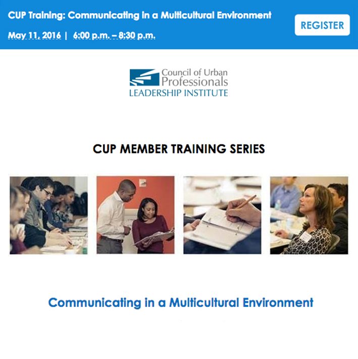 CUP Member Training: Communicating in A Multicultural Environment