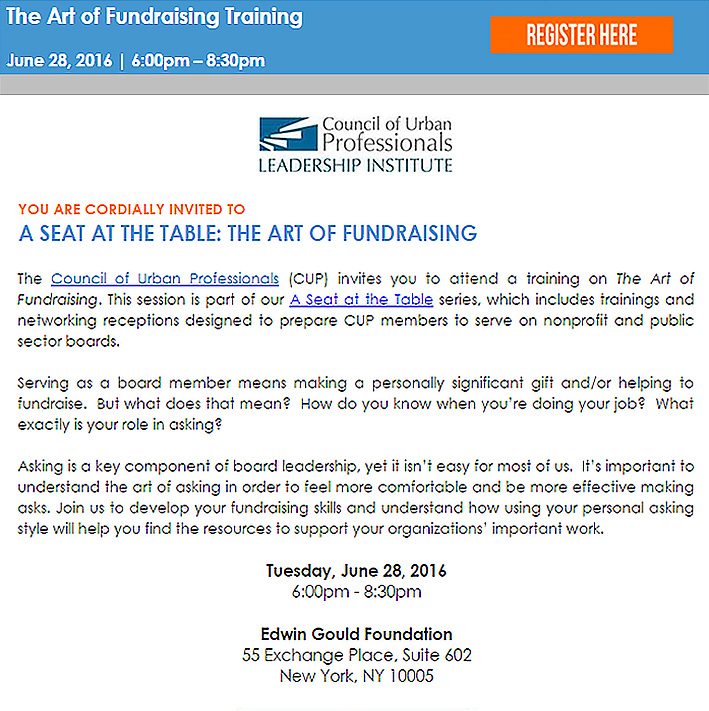 A Seat at the Table: The Art of Fundraising