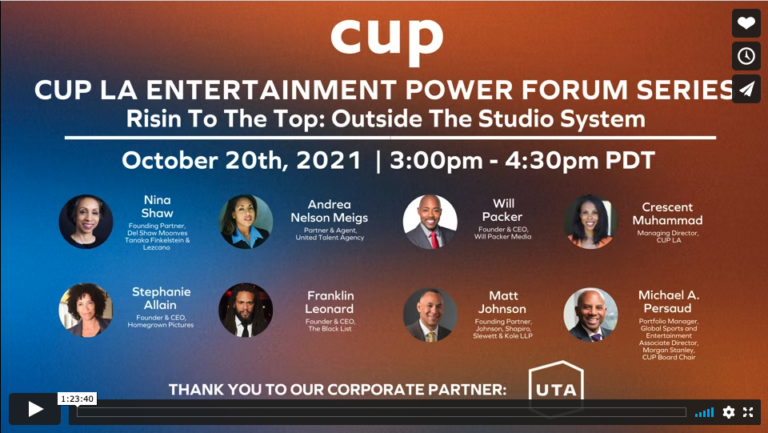 CUP LA Entertainment Power Forum Series | Risin To The Top: Outside The Studio System