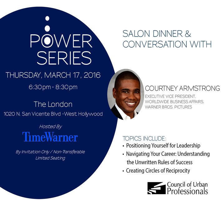 Power Series: Salon Dinner and Conversation with Courtney Armstrong