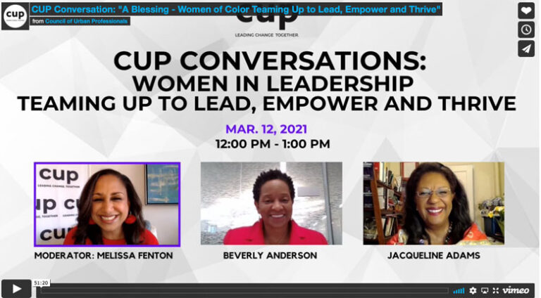 CUP Conversations: Women in Leadership Teaming Up to Lead, Empower and Thrive